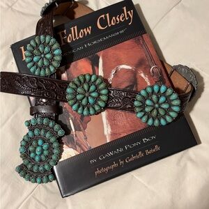 Double D Ranch 💠 Saqui Concho Belt
Blue,Green and Brown with Turquoise Accents